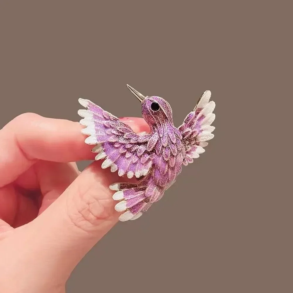 pink blue Vintage Alloy Hummingbird Brooches for Women Metal Bird Pin Multi Color Ladies Party Dress Accessories Jewelry Gifts