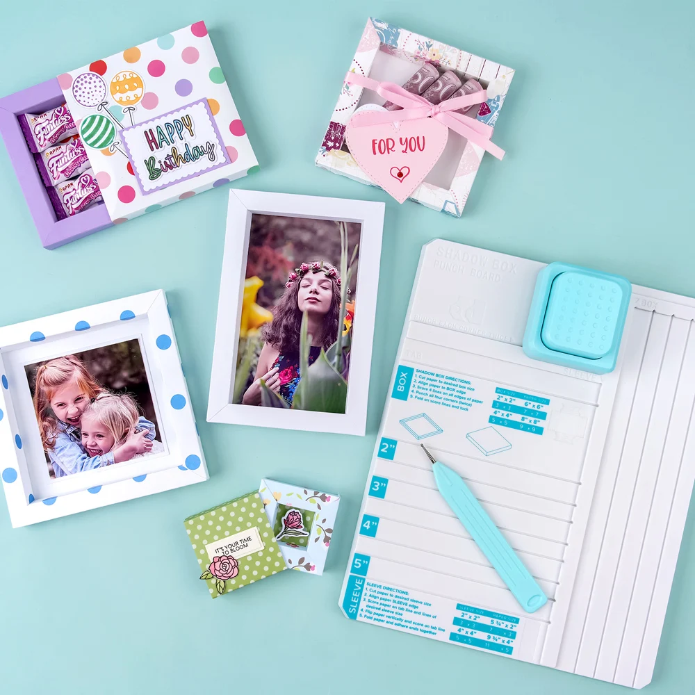 

2" 3" 4" 5" Sizes Shadow Box Punch Board Ideal for Advent Calendars Pop-up Paper Card Crafting Custom Gift Boxes & Displays