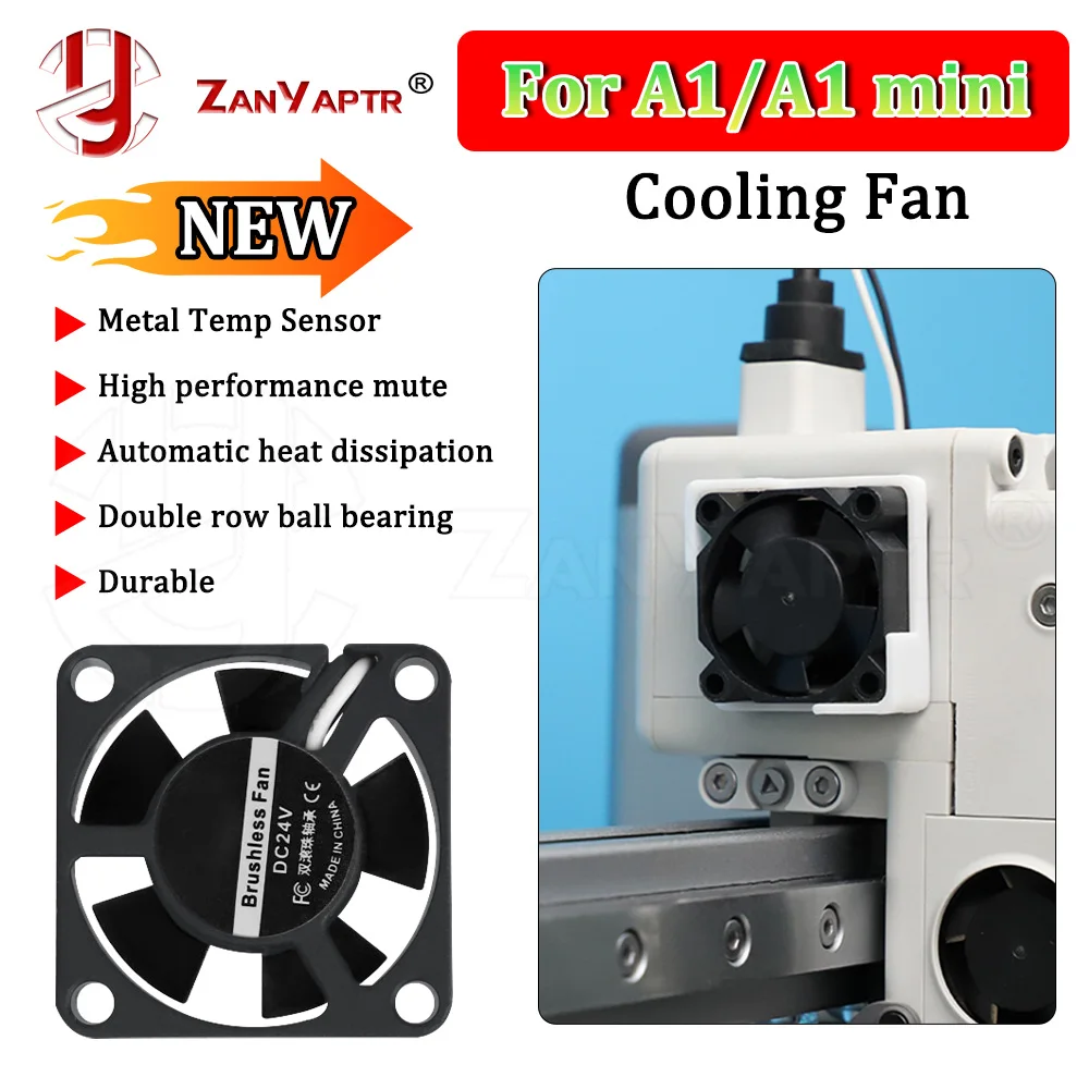 

Новое обновление для bambu lab A1/A1 mini, экструзионный комплект охлаждающего вентилятора, автоматический запуск-стоп, двойной шарикоподшипник, бесшумный вентилятор, детали 3D-принтера