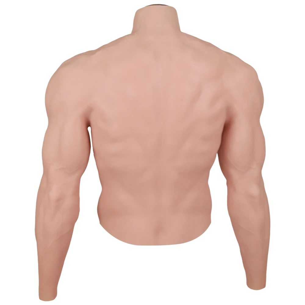 Realistic Silicone Male Muscle XL Size 60-100kg Suitable Suit Simulation Strong Figure Artificial Sturdy Chest Men Crossdresser