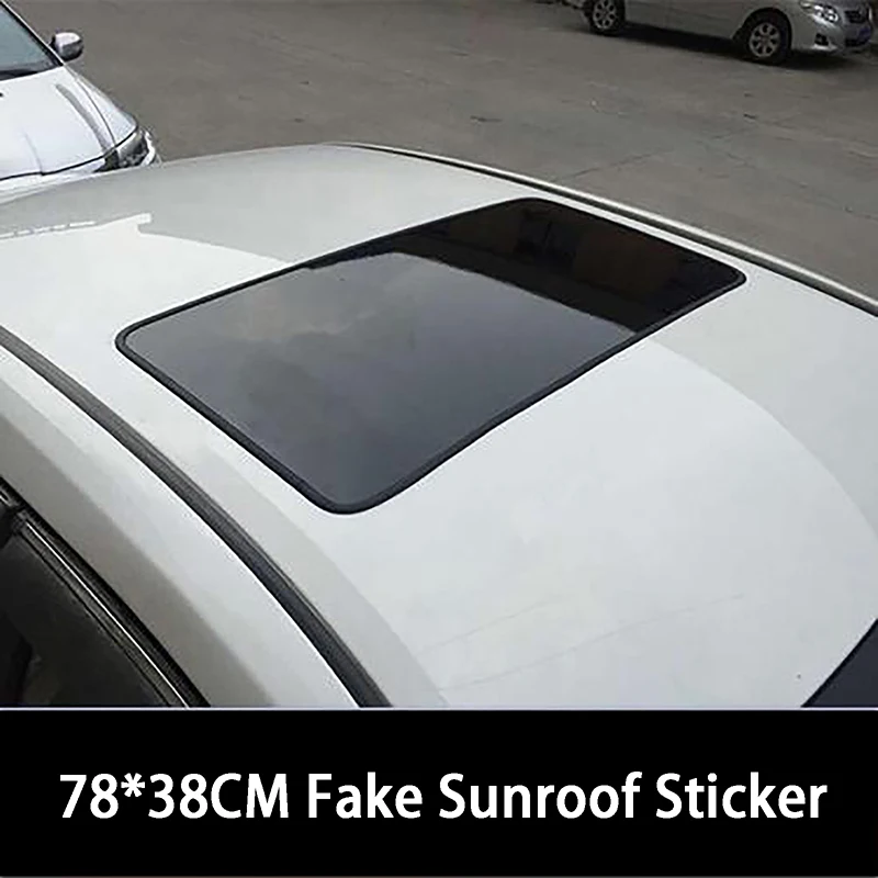 78x38cm Car Simulation Sunroof Film Fake Panoramic Sunroof Car Modification Modified Sunroof Auto Decoration