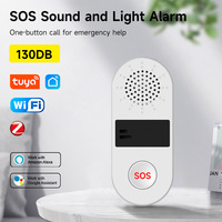 Tuya Wifi Alarm Security SOS Alarm Wireless 130dB Sound System  Smart Voice Alarm with Light APP Remote Control Smart Life Devic