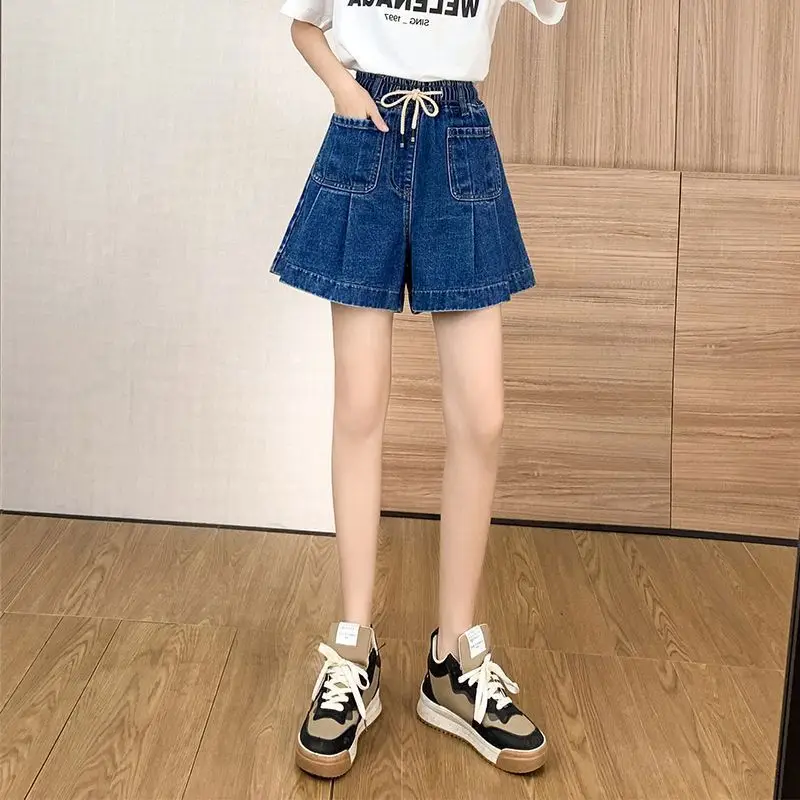 Women's Summer Denim A-line Skirt High Waist Loose Fit Slimming Lightweight Flared 2026 New