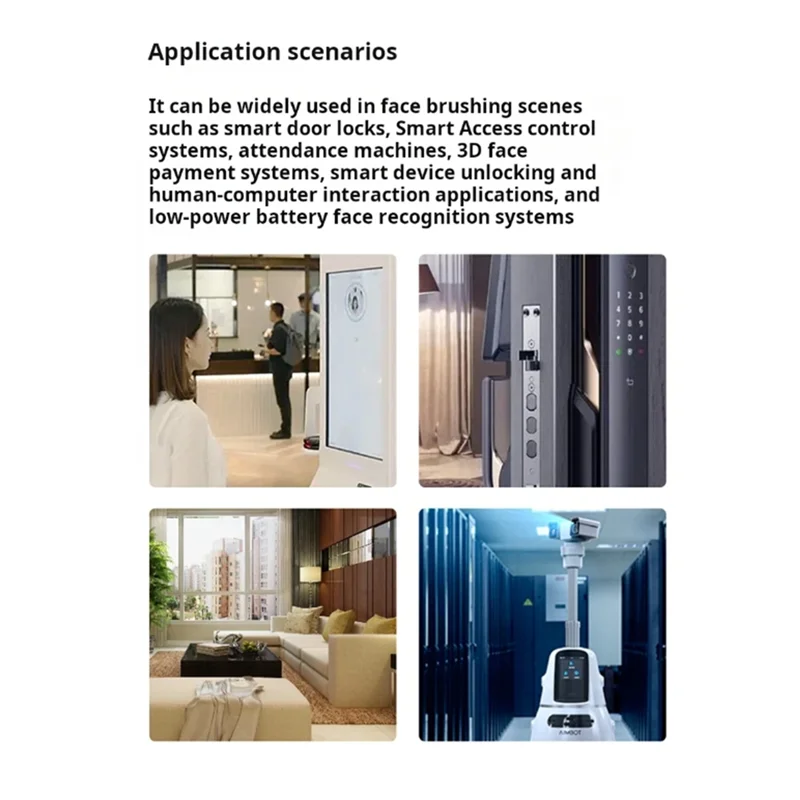 AC57-Face Recognition Module HLK-FM888 3D Binocular Camera Live Detection Visual Intercom Smart Door Lock USB Audio &Video