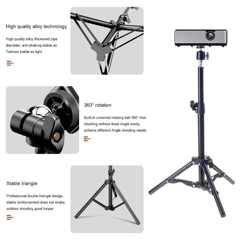 Projector Bracket Stand Aluminum Holder For Projectors And Cameras For Stability And Easy Transport In Various Setting 