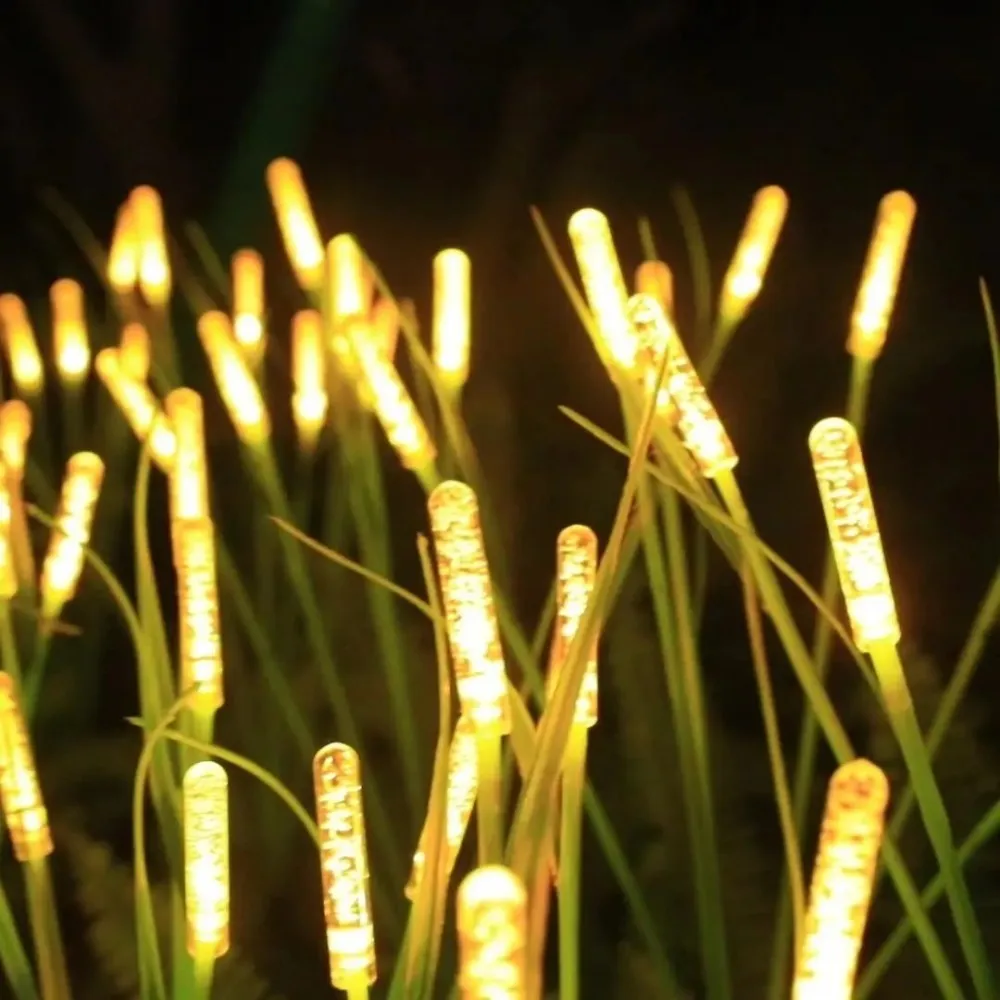 1/2PC 6/8/10LED Solar Reed Garden Lights - Waterproof Outdoor Bubble Pathway Lights For Yard ,Pathway Ponds Terraces