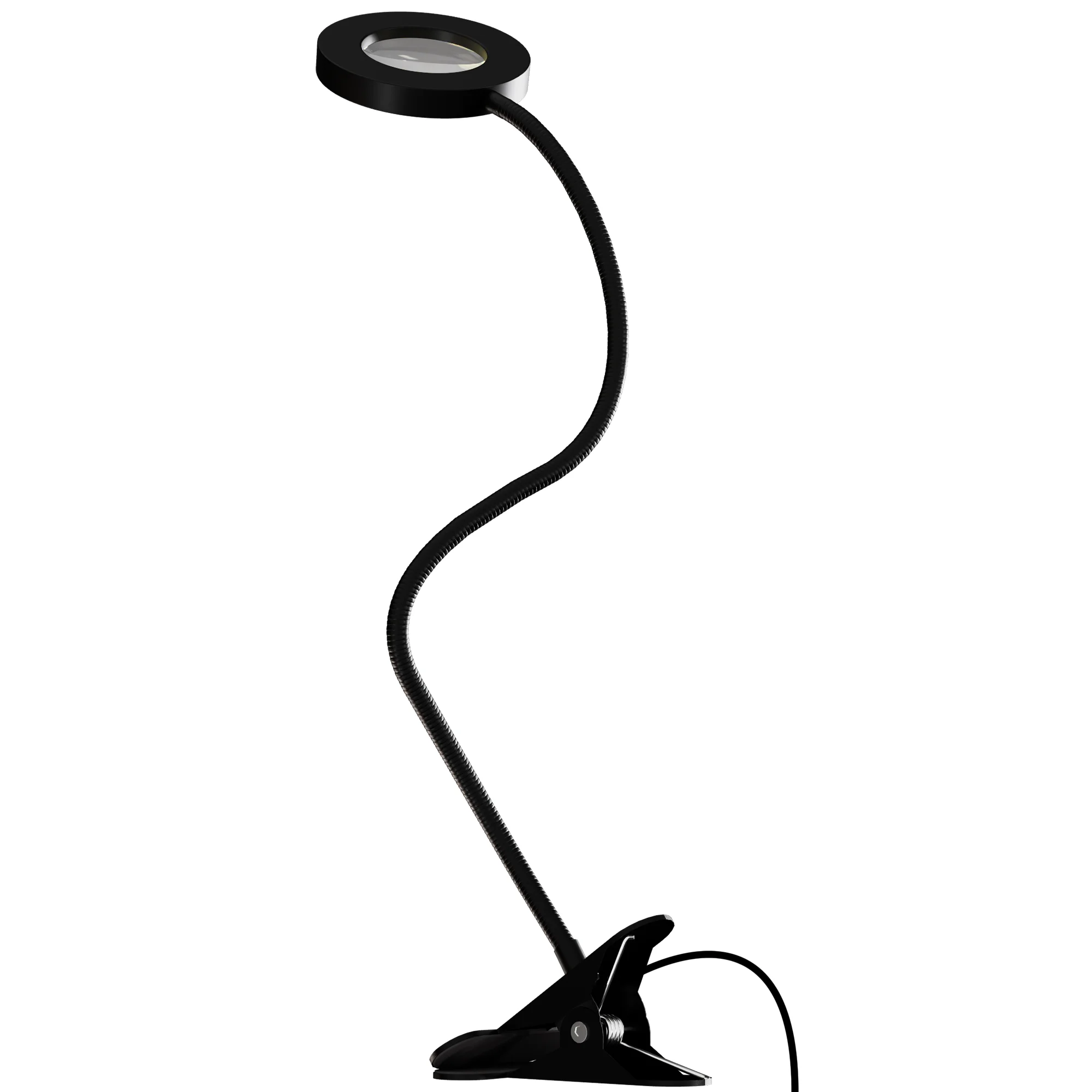 1pc, 5X Magnifying Glass with Light, Clip On LED Magnifying Lamp with Clamp, 3 Modes Dimmable for Reading, Crafts, DIY, Reading. view 2