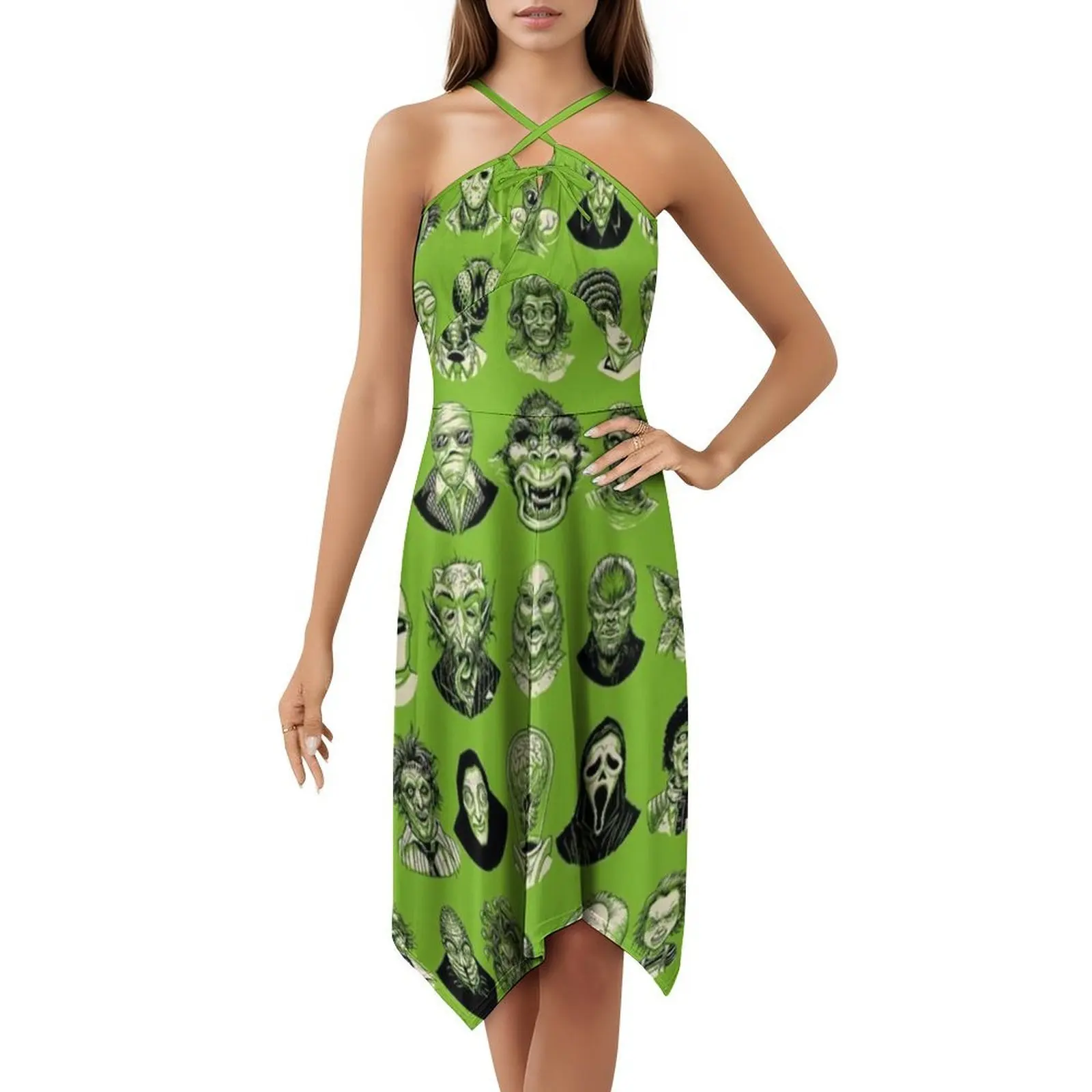 فستان رعب بوهو أنيق أنيق على الشاطئ لحفلات الزفاف وحوش الرعب ملابس نسائية #5