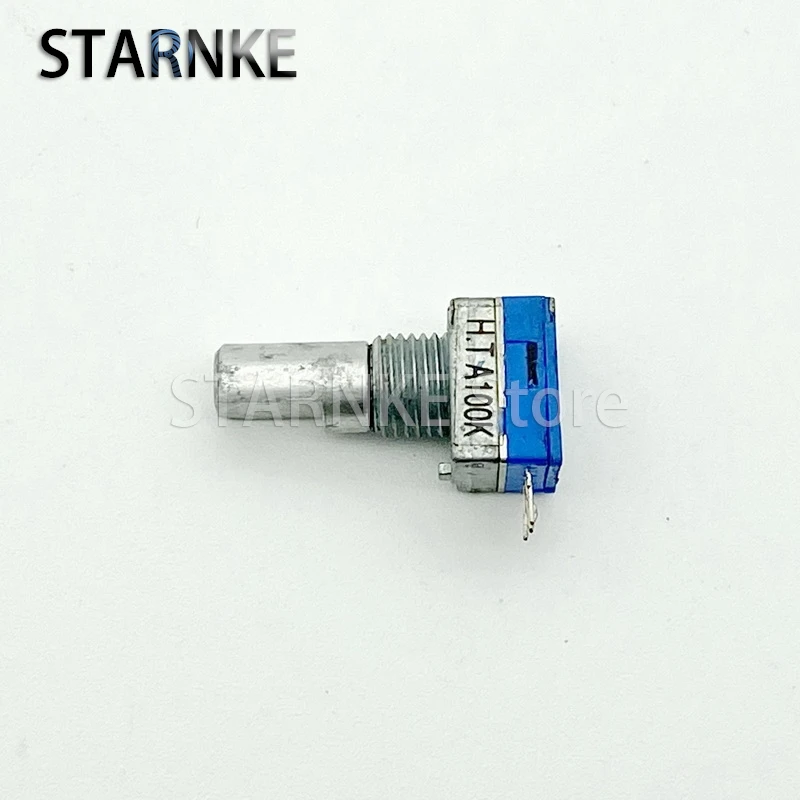 2PCS RK09 Plastic 3-pin single-joint A100K Speaker Amplifier Audio Volume Potentiometer Handle Length 15mm