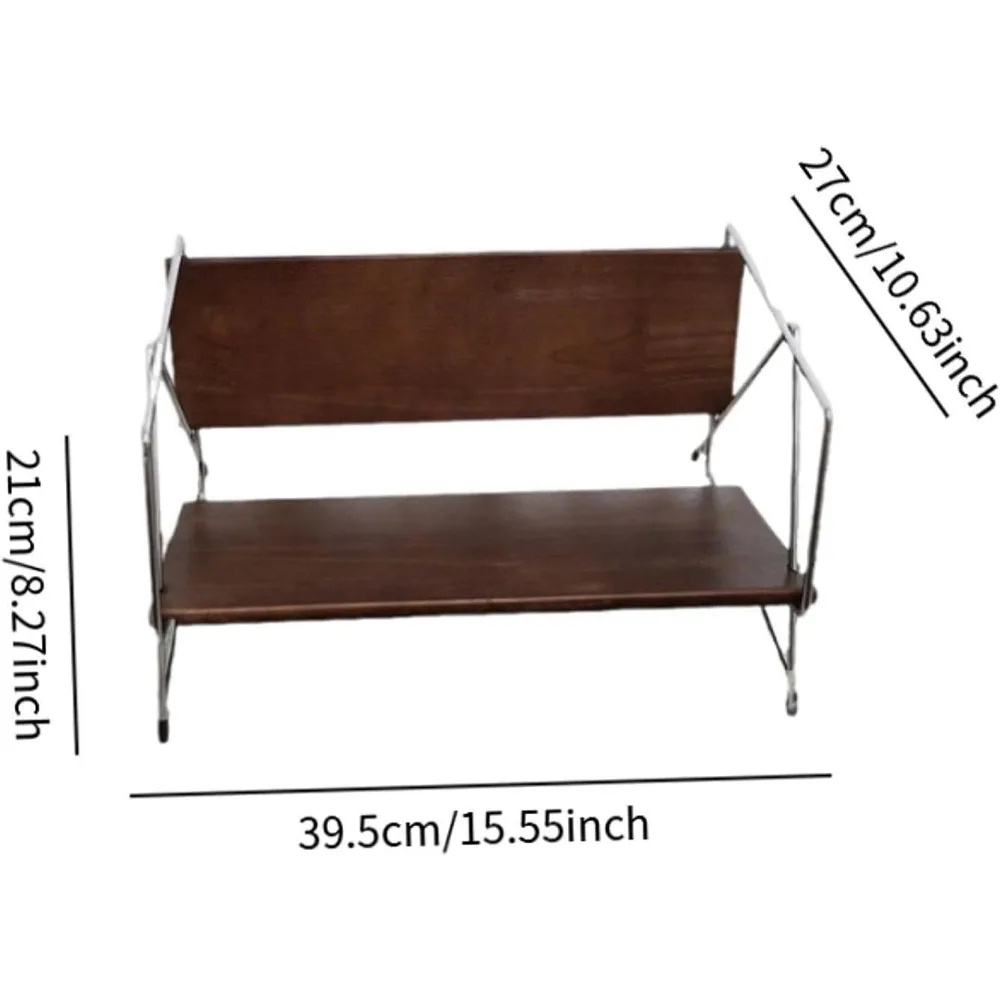 1Pc Desktop Bookshelf Sundry Rack Record Storage Shelf Space Saving Record Player Stand Small Bookcase for Farmhouse Kids Room