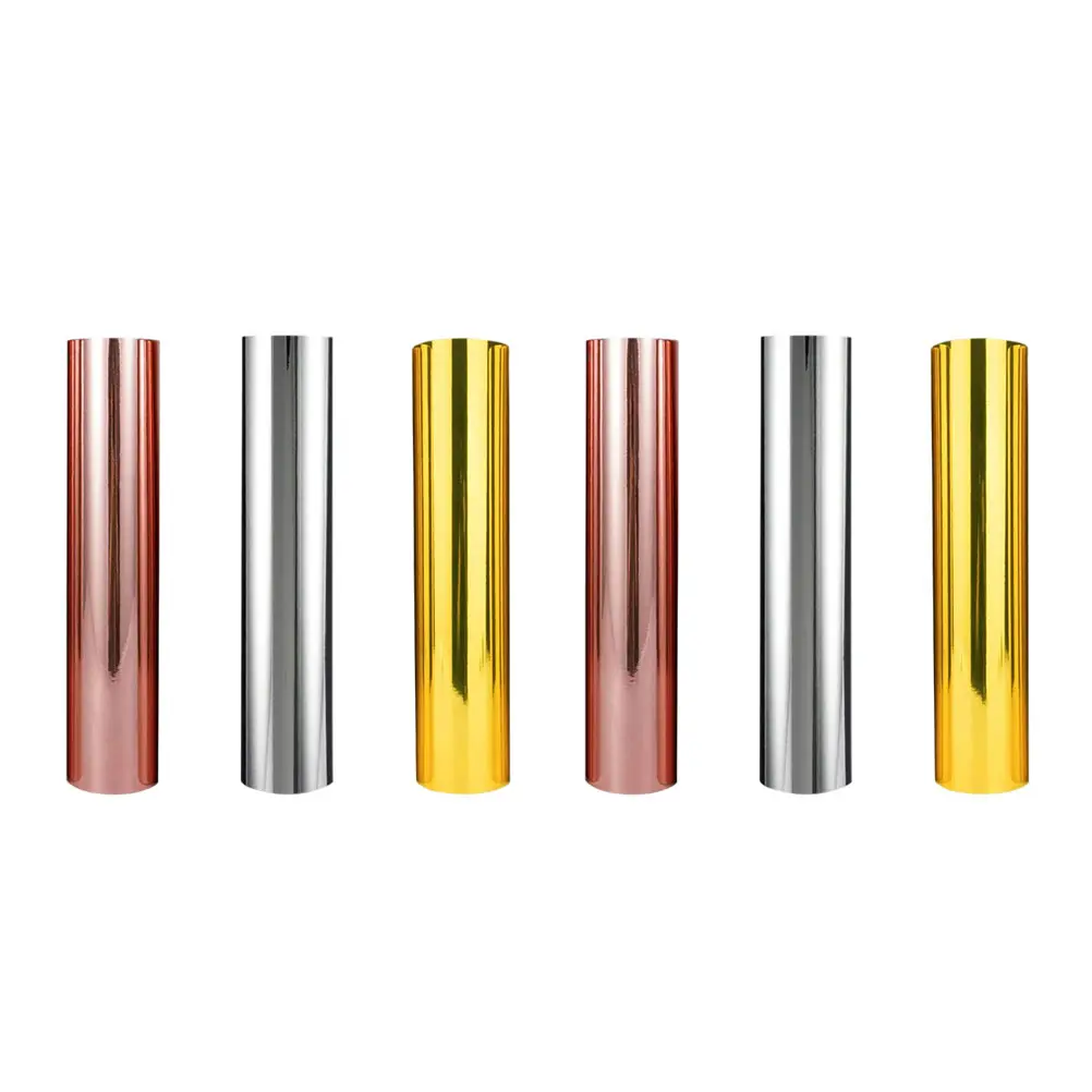 

6 Pcs Metal Transfer Film Vinyl Sheets PVC Material DIY Craft Stickers Compatible Cutting Machines Excellent Weeding No Residue