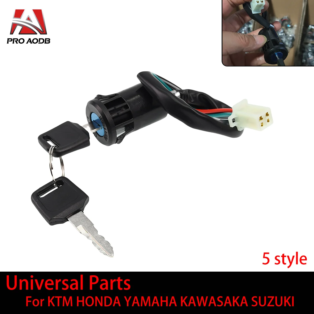 Universal Parts Motorcycle Ignition Switch Waterproof Electric Door Lock Electric Start Atv Key For Honda Yamaha Kawasaki Suzuki