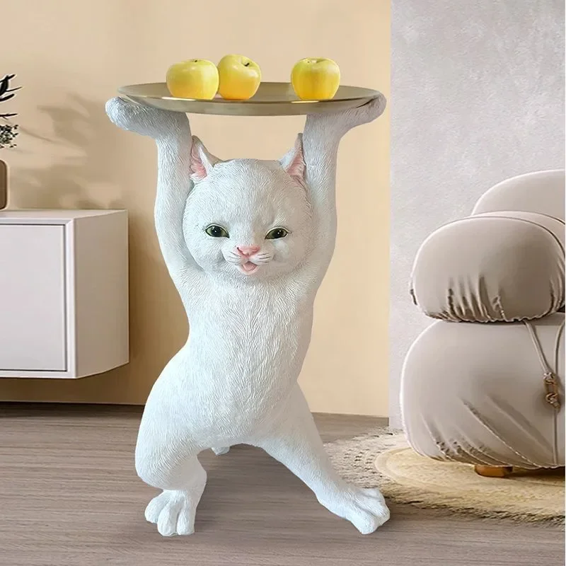 MOMO 모래 조각 매혹적인 고양이 거실 대형 바닥 디스플레이, 작은 커피 테이블, 집들이, 새 집 장식