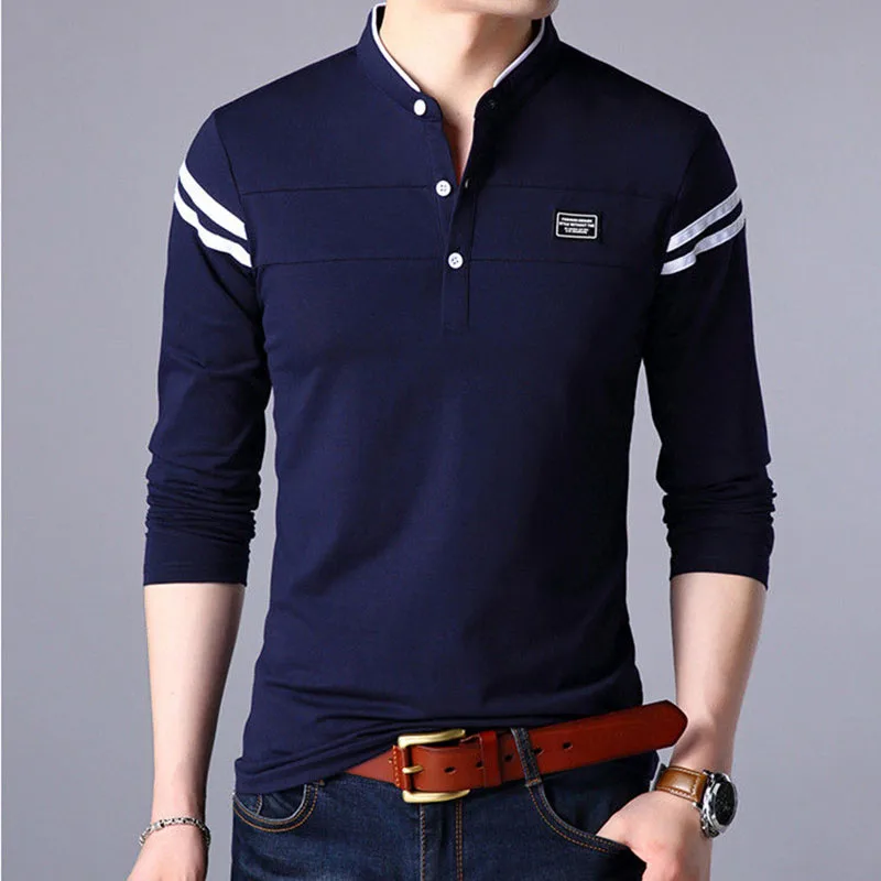 

Fashion Stand Collar Button Printed Polo Shirts Men's Clothing 2023 Spring Autumn New Oversized Casual Tops All-match T-Shirt