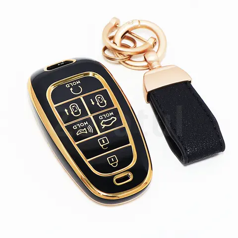 7 Buttons TPU Remote Fob Cover Holder Shell for Hyundai Santa Fe Tucson 2022 Atos Prime Solaris Nexus NX4 2021 Car Key Case