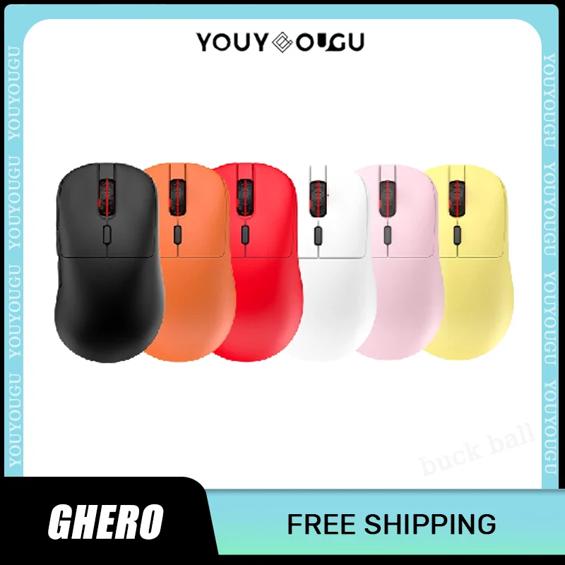 Incott Ghero Pro Gaming Mouse Bluetooth Wireless Mouses 3 mode USB 2.4G Lightweight 650ips Paw3395 Mice Office Gamer Mouse Gift