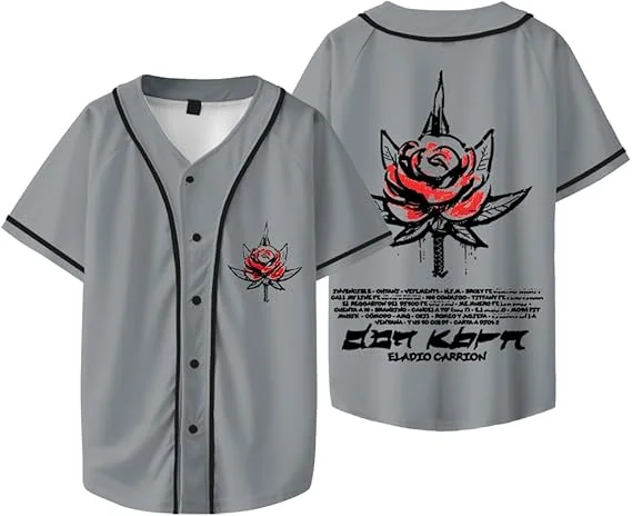 ‎ Eladio Carrion Don Kbrn Merch chaqueta de béisbol camiseta Cosplay Unisex moda cuello pico camisetas de manga corta