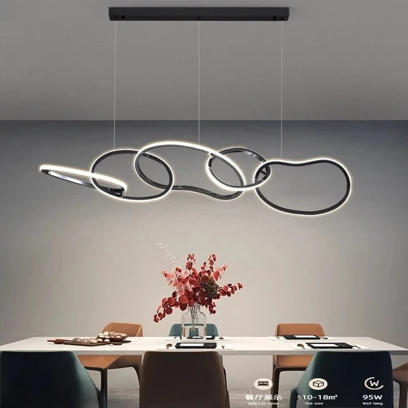 Modern LED Pendant Light for Room Indoor Lighting - Dining Bedroom Living Room Fixture - Energy Efficient Lamp