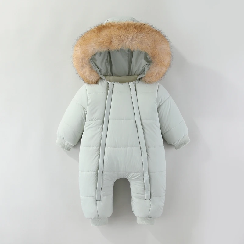 

Newborn Baby Jumpsuit Autumn and Winter Baby Romper Warm Infant Snowsuit Boys Clothes Thicken Baby Ski Suit Girls Coat 0-18M