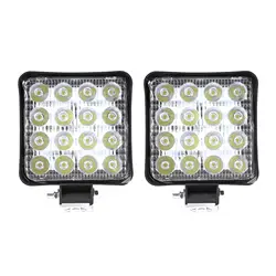 2 szt. 48W 6000k LED Spot Beam Kwadratowe światła robocze Lampa Ciągnik SUV Ciężarówka 4WD 12V 24V