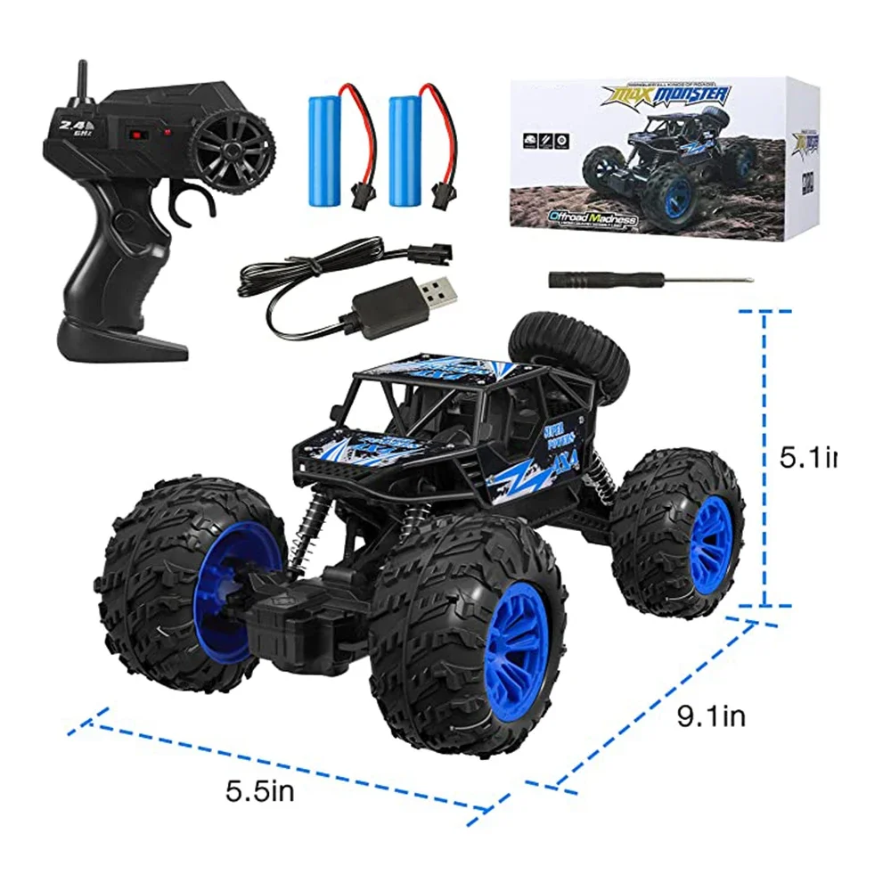 2.4GHZ Off-road Remote Control Cross country car Battery Operated Radio Control  Car RC Vehicle RC Stunt Car For Kids Boy Toy