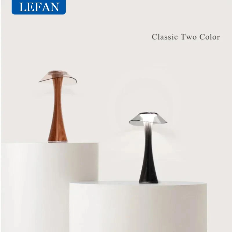 Protection Eyes LED Table Lamp USB Charging Dimmable Smart Touch Switch Bedside Lamps Transparent Crystal Creative Table Light