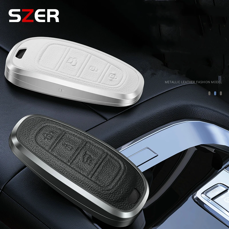 

Кожаный металлический автомобильный брелок с дистанционным управлением, чехол-Обложка для Hyundai Santa Fe Tucson 2022 NEXO NX4 Atos Prime Solaris 2021, аксессуары