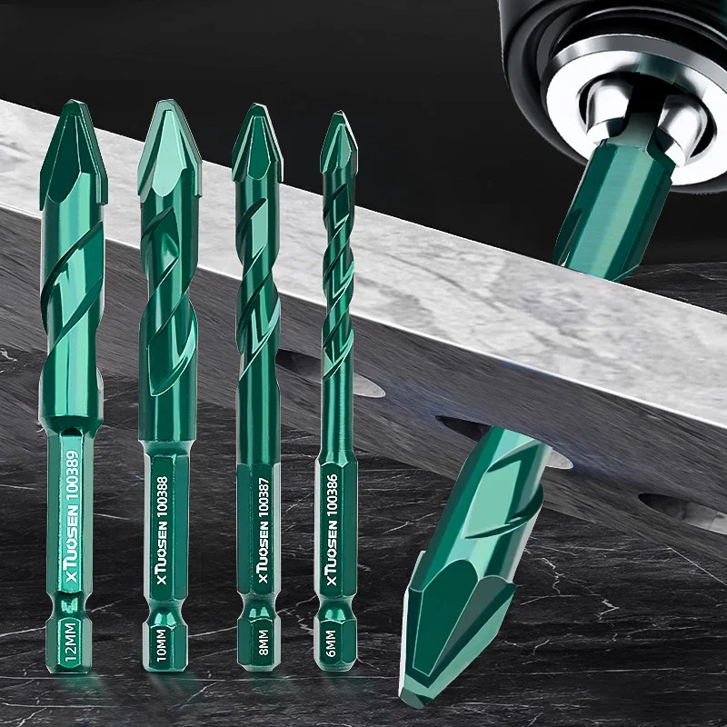 고경도 스큐 헤드 타일/유리/금속/목재 드릴링 도구용 전문 편심 드릴 비트 6-12mm 드릴 비트 세트