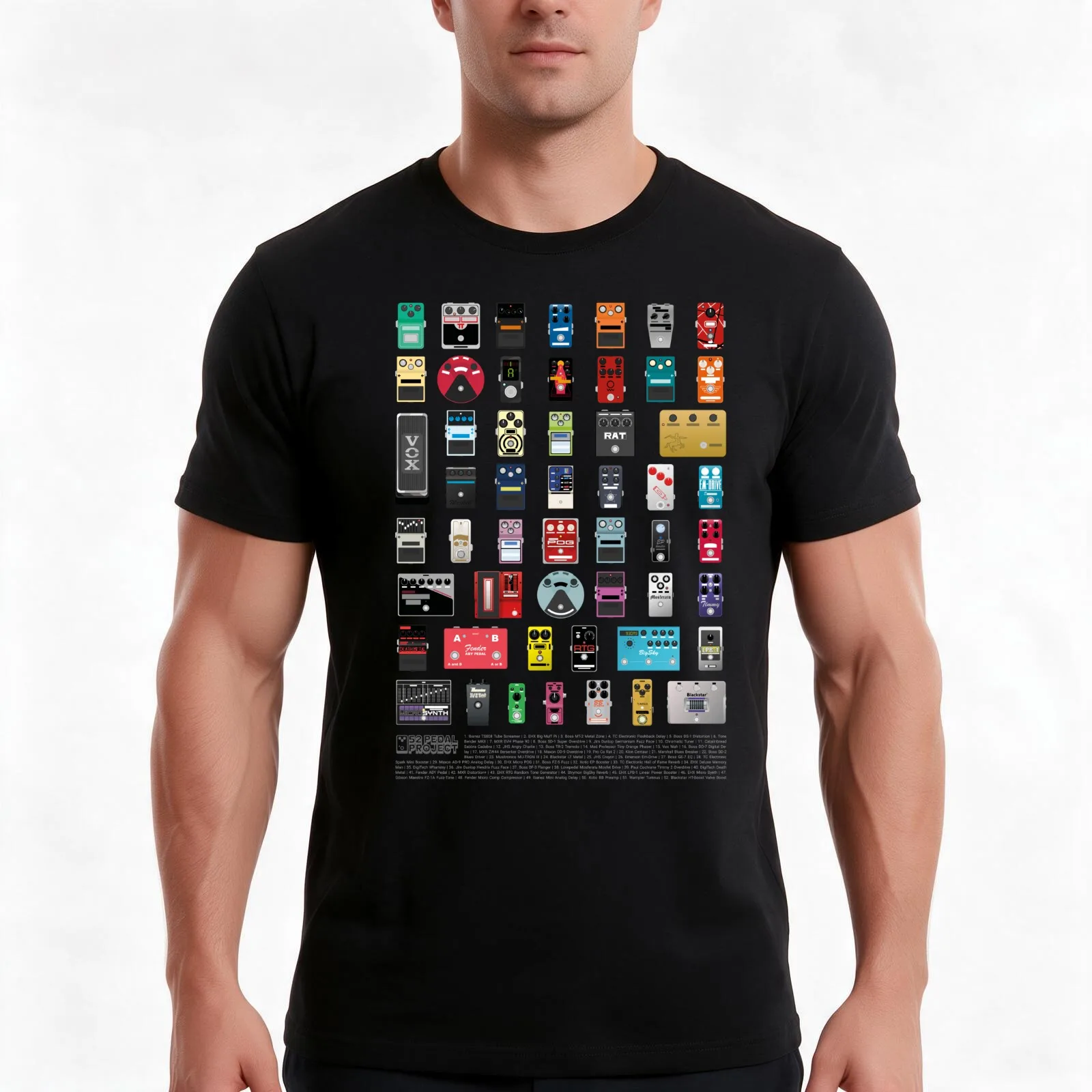The 52 Pedal Project T-Shirt Summer Casual Cotton Tee Oversized Streetwear Tops Vintage Graphic Print Loose Fit Short Sleeve