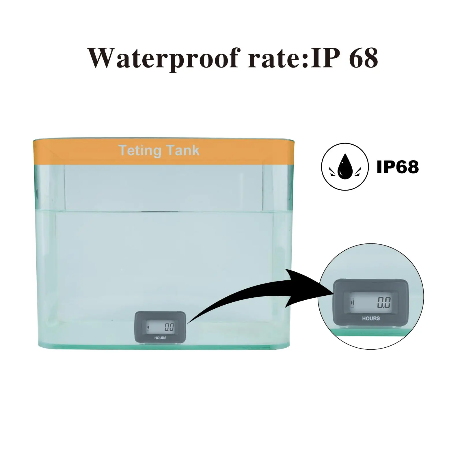 Digitaler Betriebsstundenzähler 5–277 V AC/DC, breite Spannung für Traktor, Generator, Roller, Gabelstapler, Marine, Rasenausrüstung, Industriemaschinen