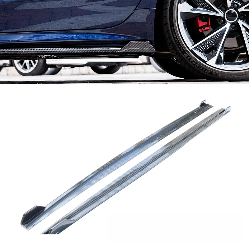 A7 C8 Quality Bodykit Dry Carbon Fiber Side Skirt Skirts For A7 C8 2019-2023