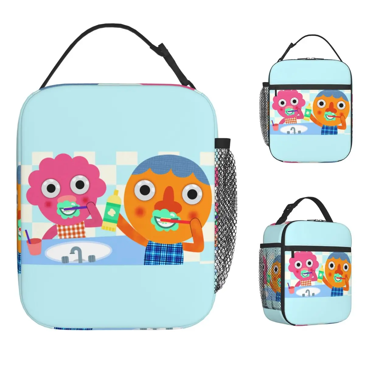 Noodle & Pals Micro Lunch Bag Super Simple Office Lunch Box For Adult Leisure Thermal Tote Handbags Oxford Portable Cooler Bag