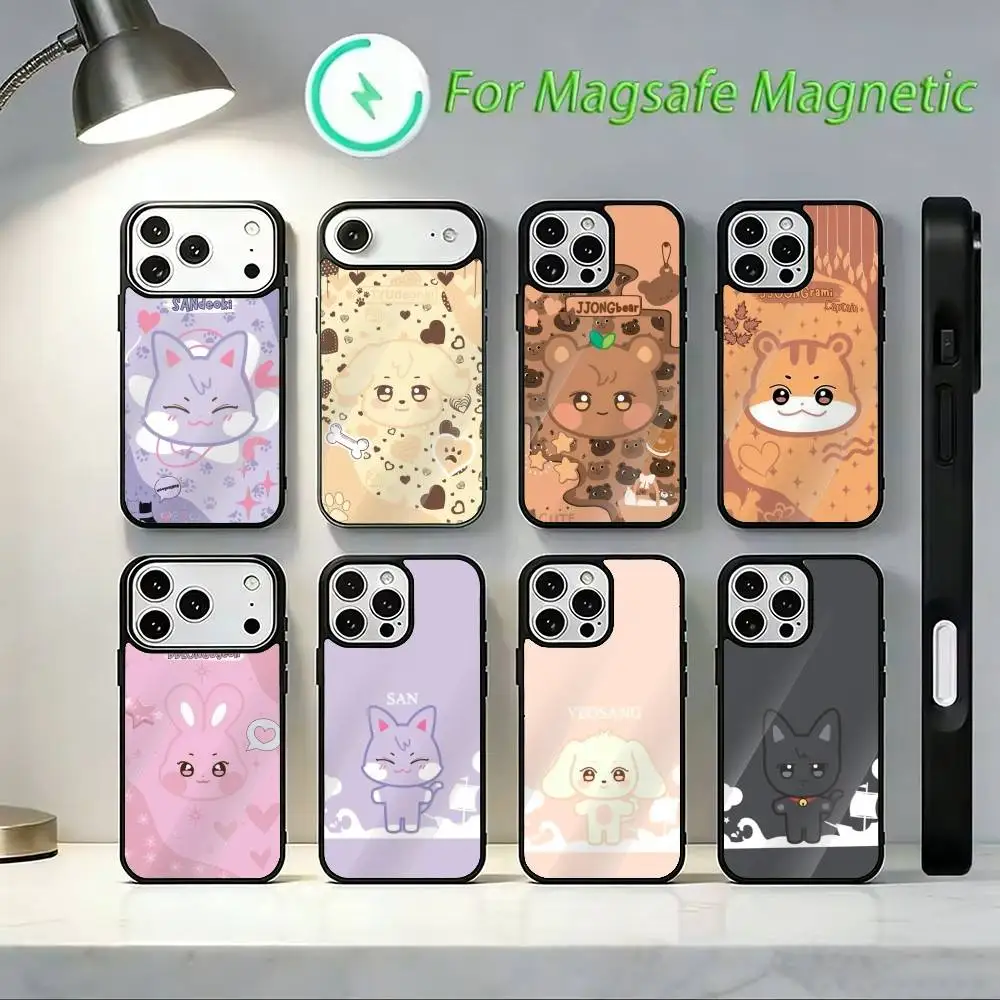 

Hot I-ATEEZ Kpop Phone Case For iPhone17,16,15,14,13 Plus,Pro Max Magnetic For Magsafe Wireless Charging