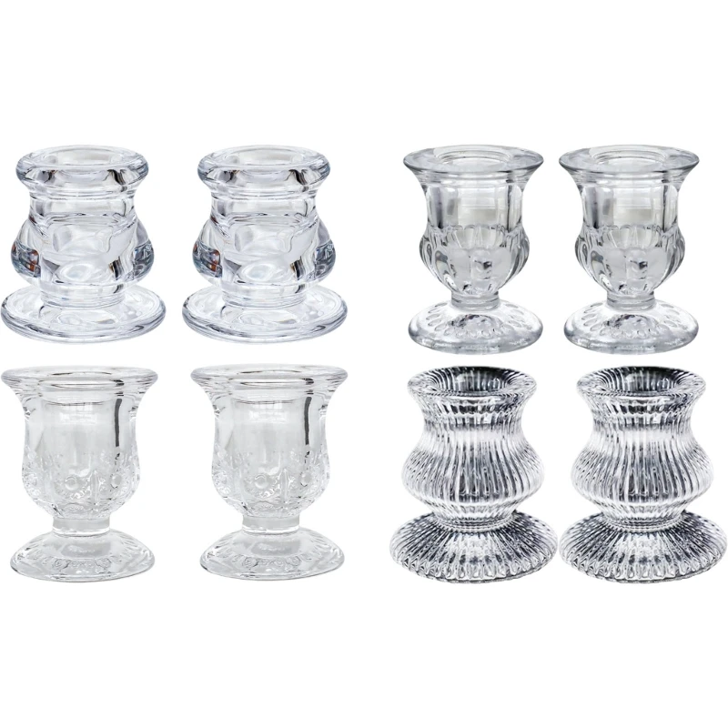 Decorative Glass Holder 2Units for Memorable Christmas Party Supply Dropsale