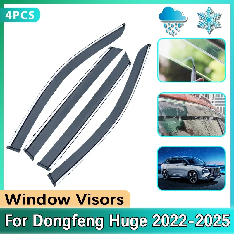 

Car Window Door Visor For Aeolus Haoji Dongfeng Huge 2022 2023 2024 2025 Rain Smoke Sun Guard Cover Deflector Sticker Accessorie