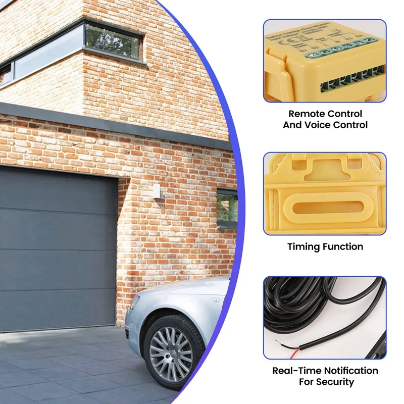 Zigbee Garage Door Controller Tuya Intelligent Timing Garage Flap Rolling Shutter Door Controller Smart On/Off Switch