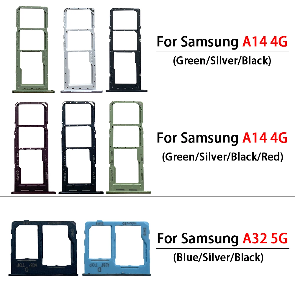 サムスン、スロットホルダー、アダプター引き出し、SIMチップ、マイクロSD、a14、4g、5g、a145、a146、a32、a326、新しい用のSIMカードトレイ