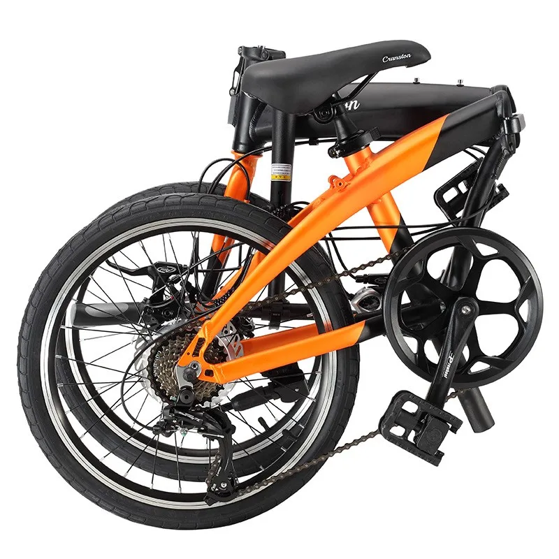 20-inch Lightweight Folding Bicycle Variable Speed Sports Outdoor Cycling Bicycle Aluminum Alloy Double Disc Brake Bicycle 2023