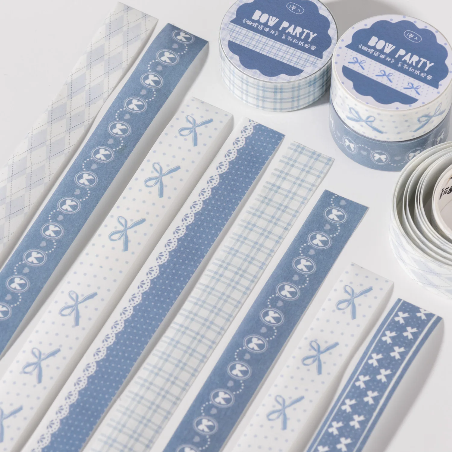 Bow Party Series Vintage Lace Bow Tie Gird Landscape Washi Tape Creative DIY Journal Material Collage Stationery view 2