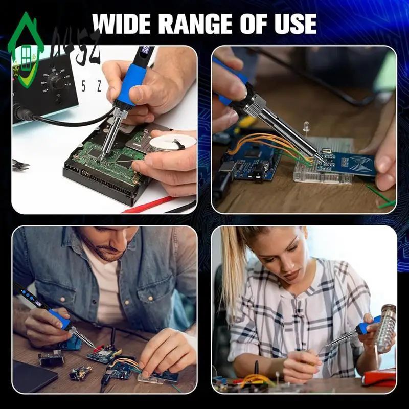 

Комплект паяльника A45Z-DIY, паяльник со светодиодным дисплеем мощностью 90 Вт и регулируемой температурой, паяльник с автоматическим режимом сна