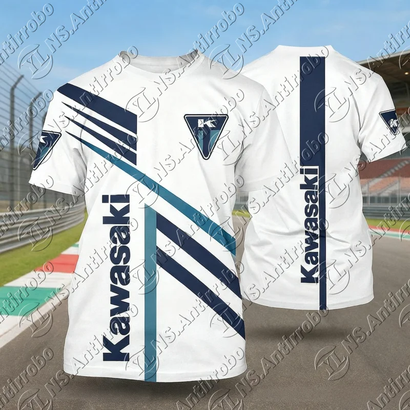 

Comfortable Summer Kawasaki Racing T Shirt for Men Breathable Short Sleeve Ideal for Motorcycle Riding and Outdoor Sports