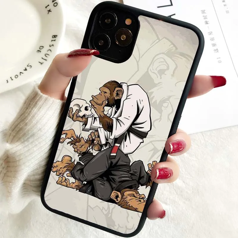 5 5S SE 2020 Phone Cover Case for iPhone 6 6S 7 8 PLUS X XS XR 11 12 13 MINI 14 PRO MAX Rubber  BJJ Brazilian Jiu Jitsu Sport