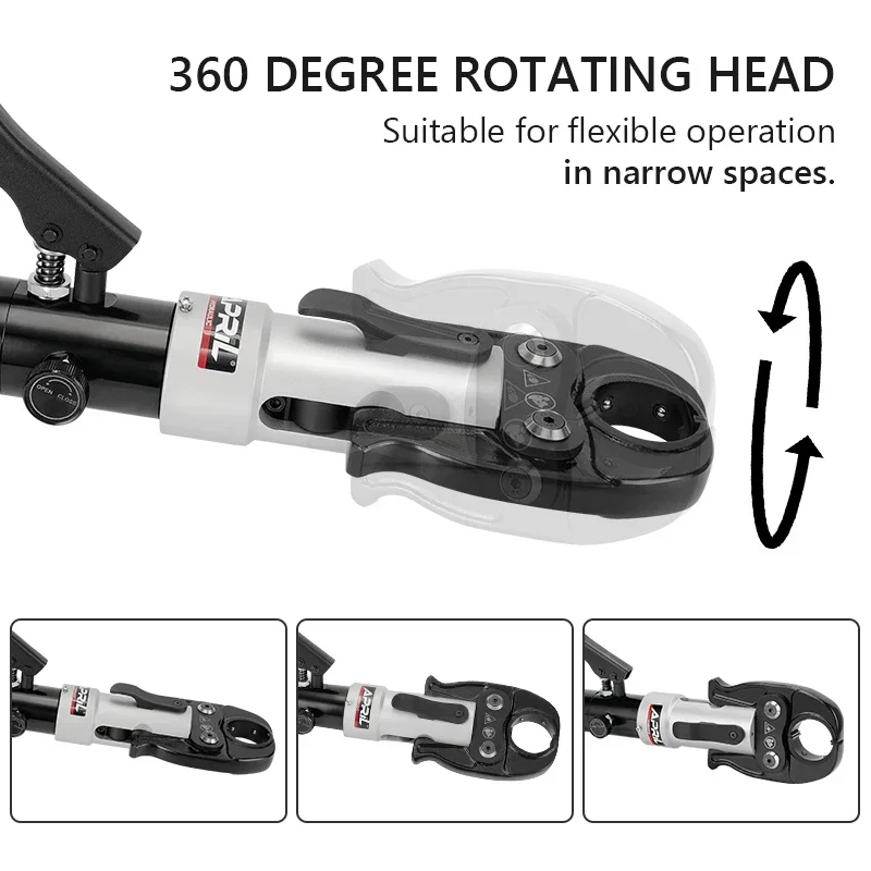 Copper Tube Fittings Hydraulic Pipe Crimping Tool with 1/2 3/4 1 Jaw  Pipe Press Crimpers Suit for Narrow Space and Tee Fitting