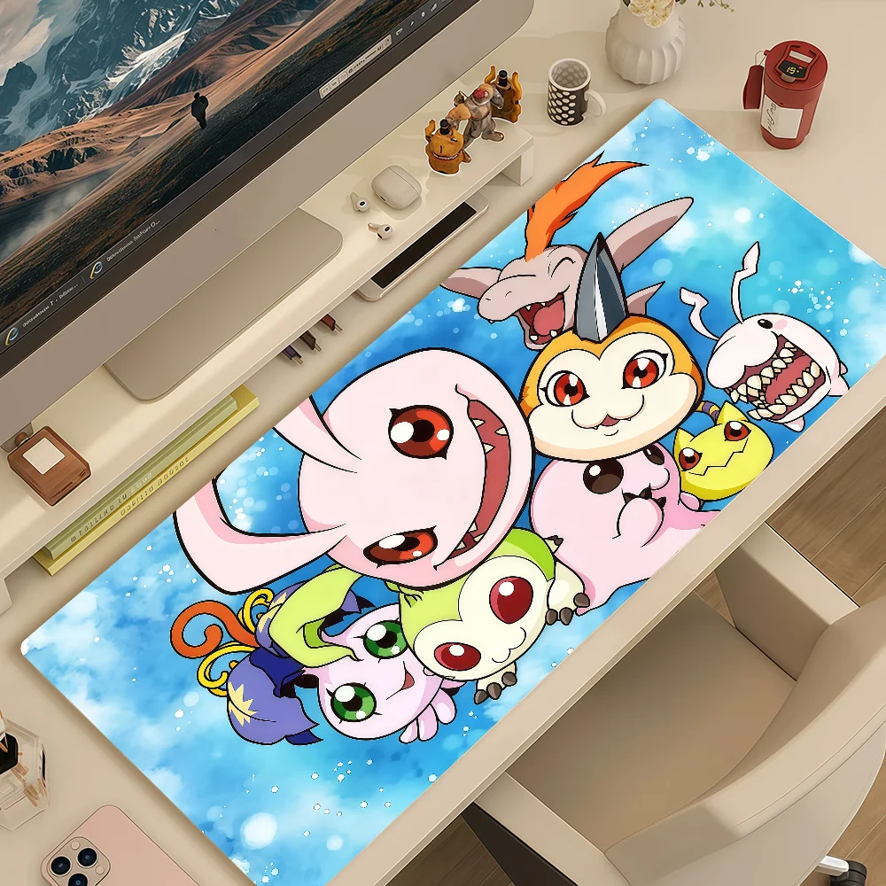 Anime D-Digimon Mouse Cute Pad Large Non-slip Lockedge Desktop Computer Desk Mat Keyboard Writing MousePad Office Gamer Student
