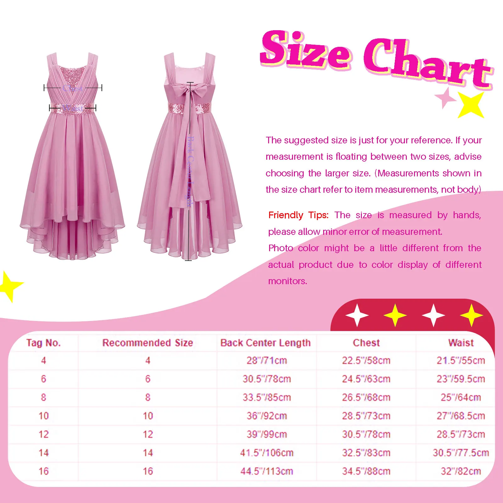 

Kids Shiny Party Dress Girls Sleeveless Ruched Asymmetrical Hem Dress with Sequin Sash for Wedding Birthday Formal Party Gown