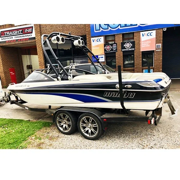 Reborn Launch Marine Boat Forward Facing Aluminium Wakeboard Tower Black Coated