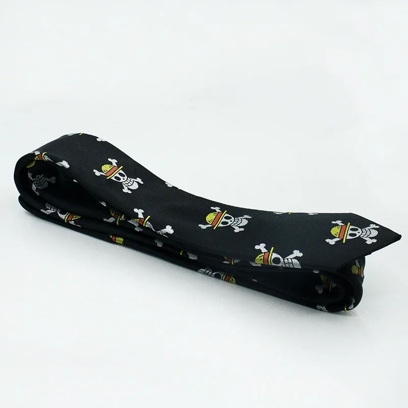 قطعة واحدة ربطة العنق التأثيرية للرجال حفلة موسيقية الهالوين زي الملحقات أنيمي الكرتون لوفي موضة قميص موحد التعادل الهدايا