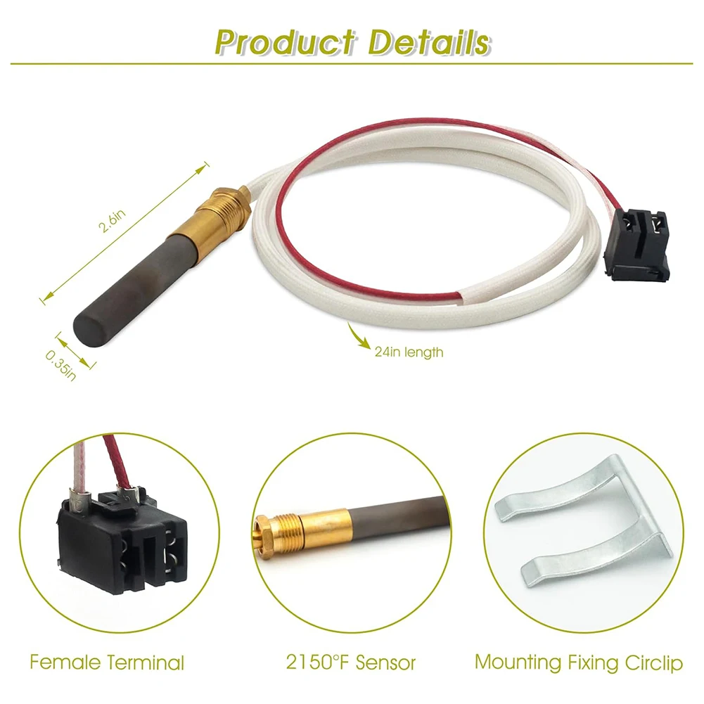 

Обновление зажигания Газовый камин Экстремальная термостойкость для водонагревателей для сжиженного нефтяного газа Простая установка Термопила