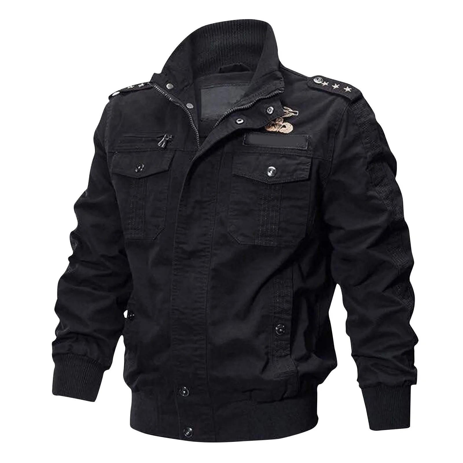 

Men'S Special Forces Jacket Men'S Solid Color Fashion Jacket Denim Coat Outwears Windbreaker Coat Aviator Jacket Motorcycle Coat