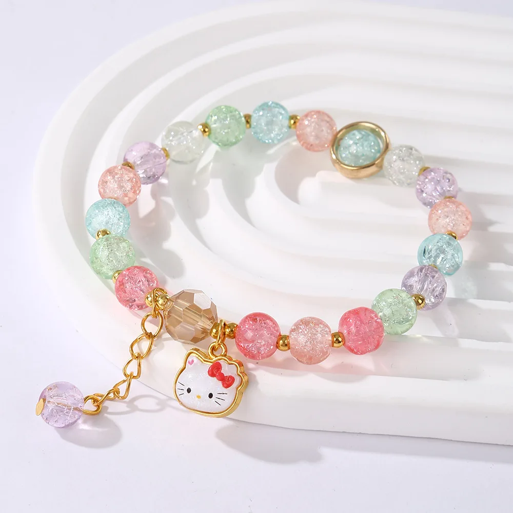 Miniso's New Popping Crystal Sanrio Series Girl Korean Version Jewelry Cartoon Cat Girlfriend Student Bracelet Jewelry